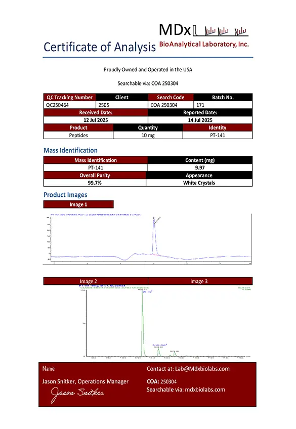 Certificate of Analysis