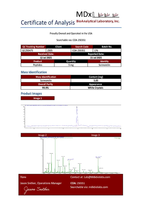 Certificate of Analysis